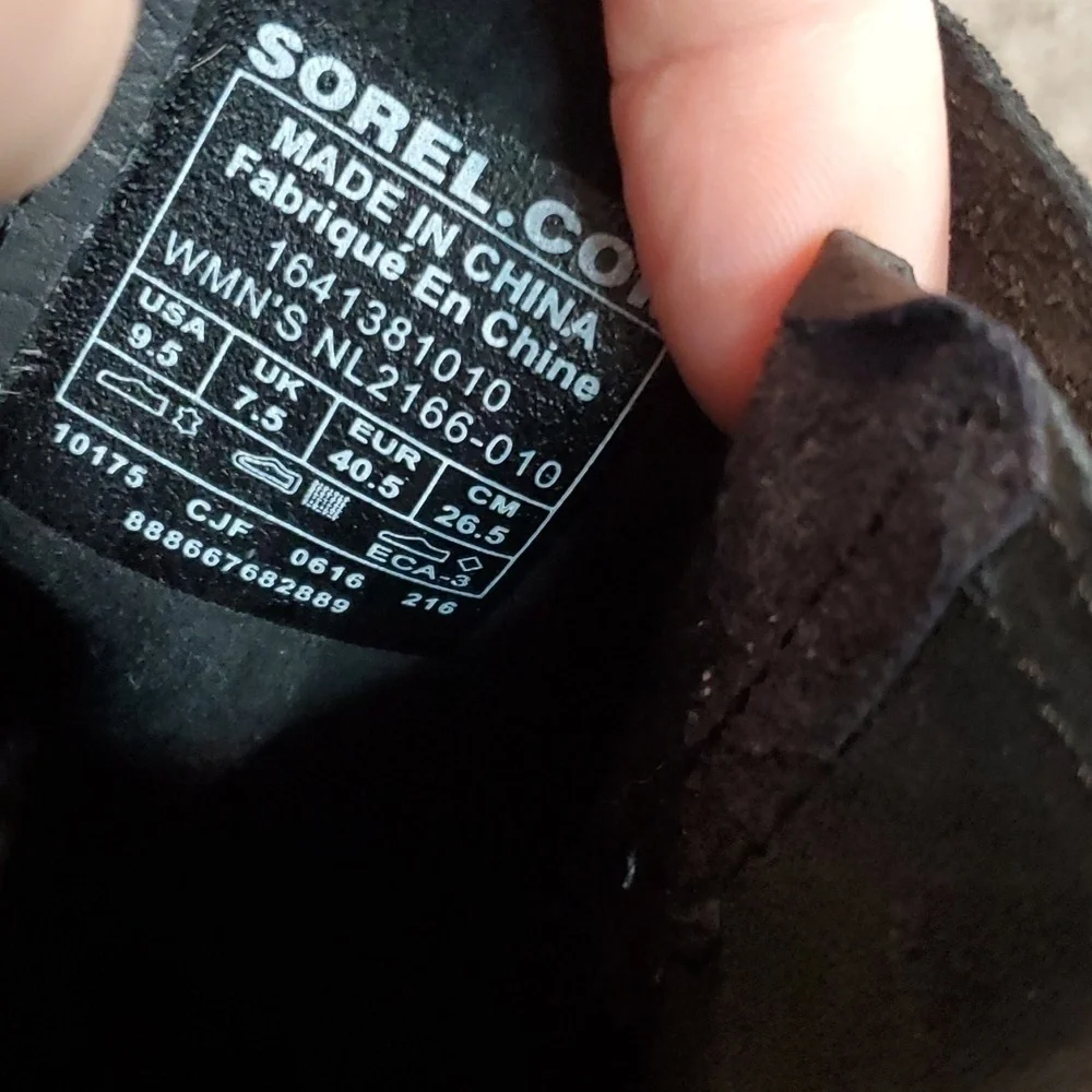 Sorel Women Major Pull on Leather Boots shoes sz 9.5